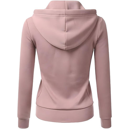 Women’s Fitted Zip Up Sweatshirt Hoodie | Slim, Casual Fit