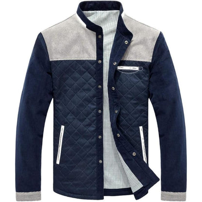 Men’s Quilted Winter Jacket | Lightweight, Stand Collar