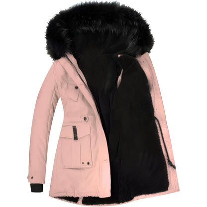 Women’s Warm Winter Parka Coat | Hooded Faux Fur