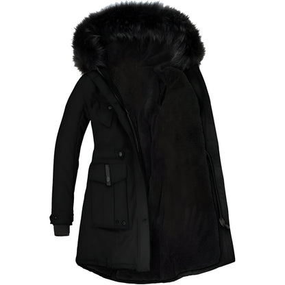 Women’s Warm Winter Parka Coat | Hooded Faux Fur