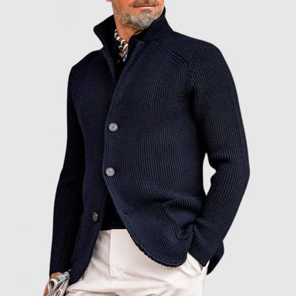Men's Knitted Cardigan Jacket | Long Sleeve Button Up