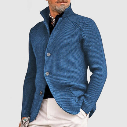 Men's Knitted Cardigan Jacket | Long Sleeve Button Up