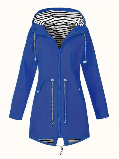 Women's Waterproof Lightweight Parka Coat | Hooded, Zip-up