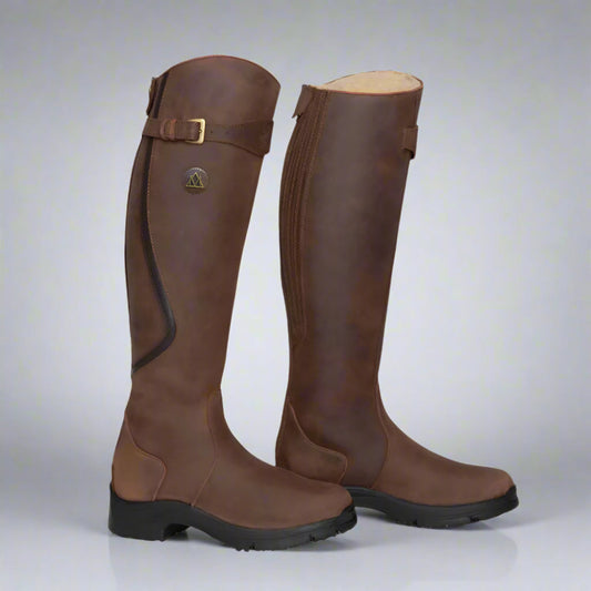 Women’s Leather Knee-High Boots | Waterproof Riding, Buckle