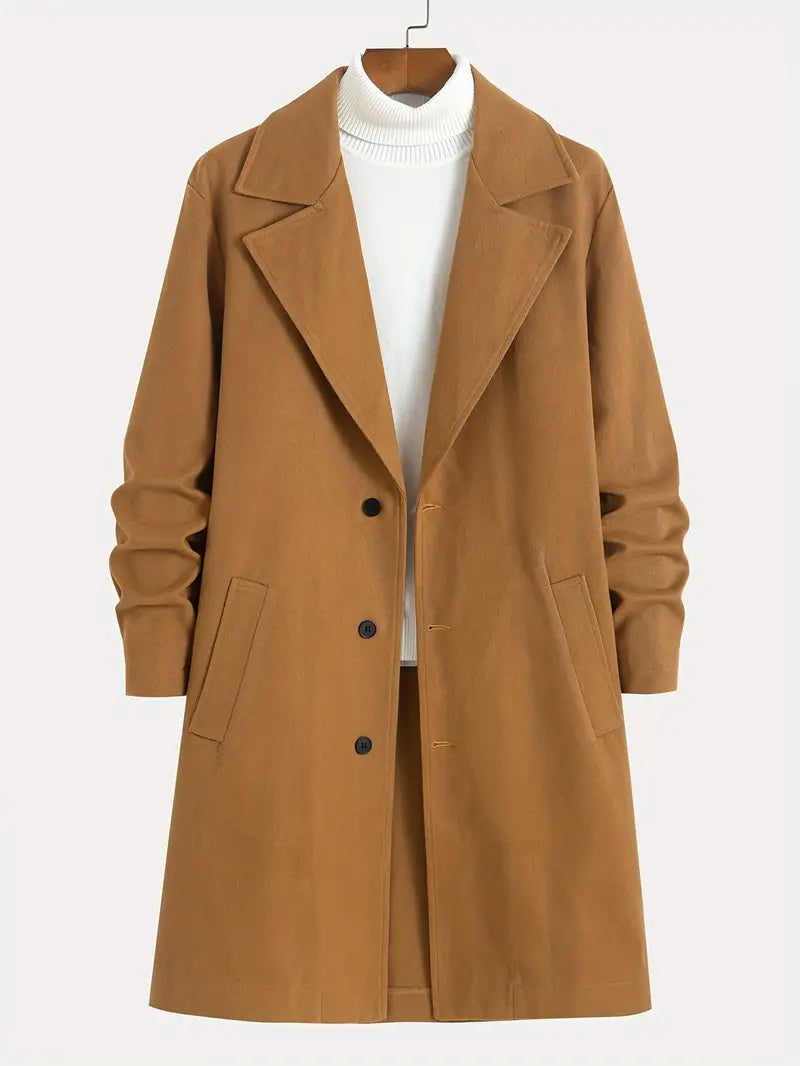 Men's Winter Trench Coat | Long, Oversized