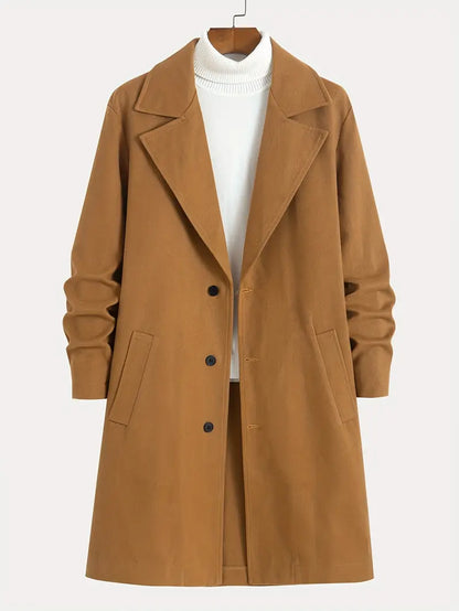 Men's Winter Trench Coat | Long, Oversized