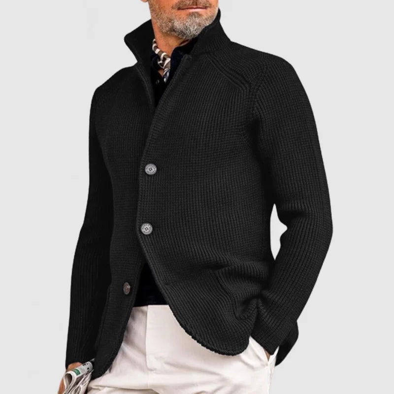 Men's Knitted Cardigan Jacket | Long Sleeve Button Up