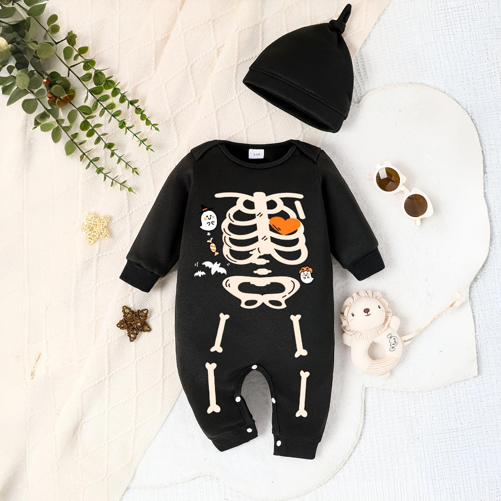 Halloween Toddler Skeleton Costume Onesie