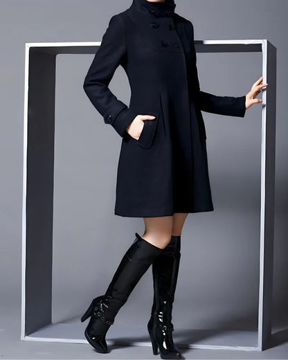 Women’s Winter Trench Coat | Hooded, Long Sleeve