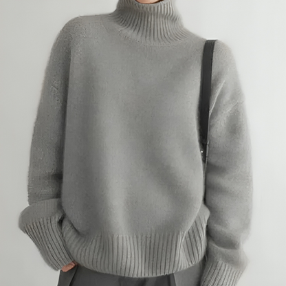 Women's Cozy Turtleneck Sweater Ribbed Long Sleeve