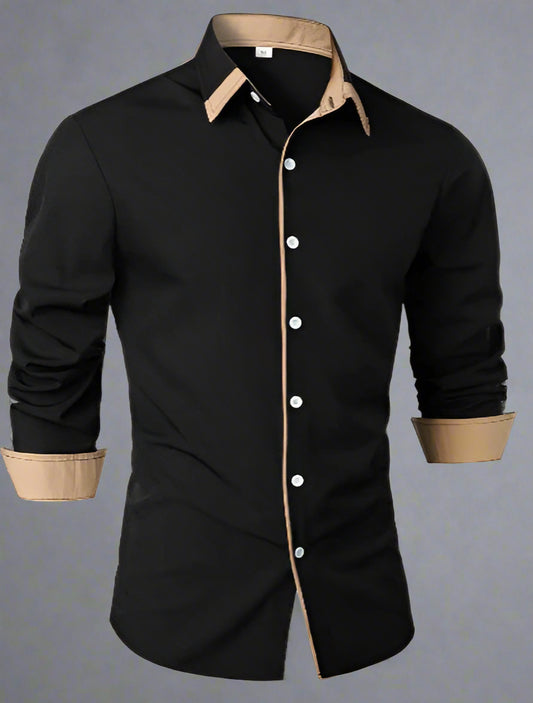 Men's Slim Fit Casual Shirt | Button Down Long Sleeve