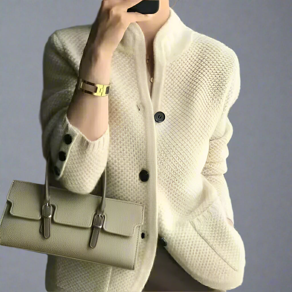 Women Knitted Wool Cardigan Jacket | Button Up