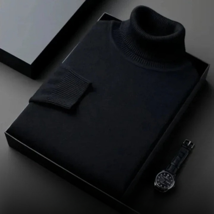 Cashmere Sweater Black Turtleneck Classic Style for Men and Women 5