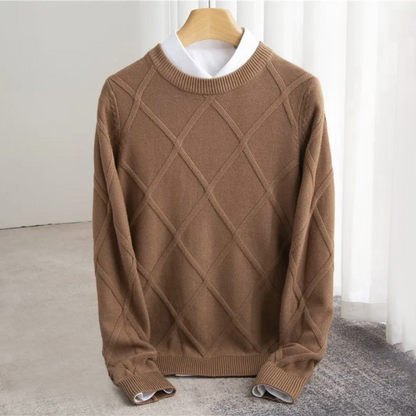 Cashmere Sweater Elegant O-Neck Design Soft Comfort for Men 5