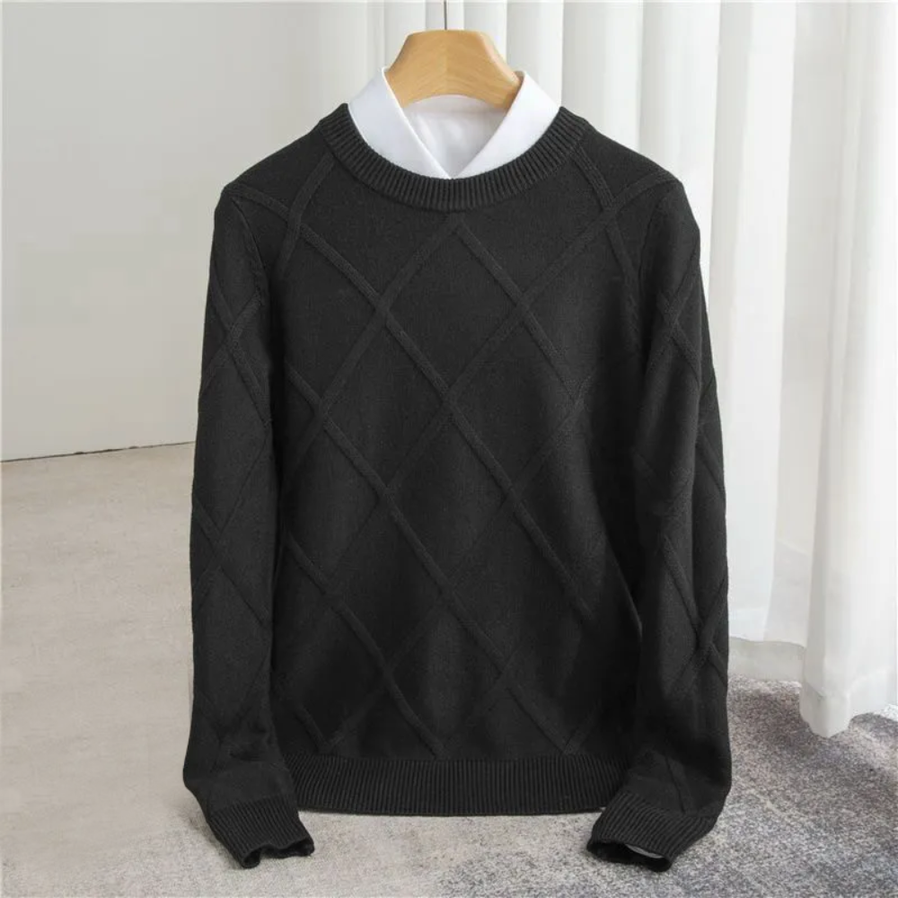 Cashmere Sweater Elegant O-Neck Design Soft Comfort for Men 6
