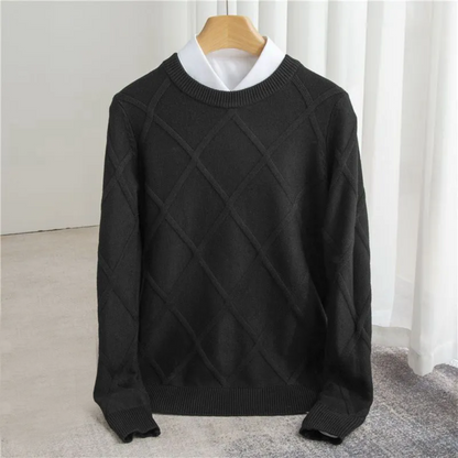Cashmere Sweater Elegant O-Neck Design Soft Comfort for Men 6