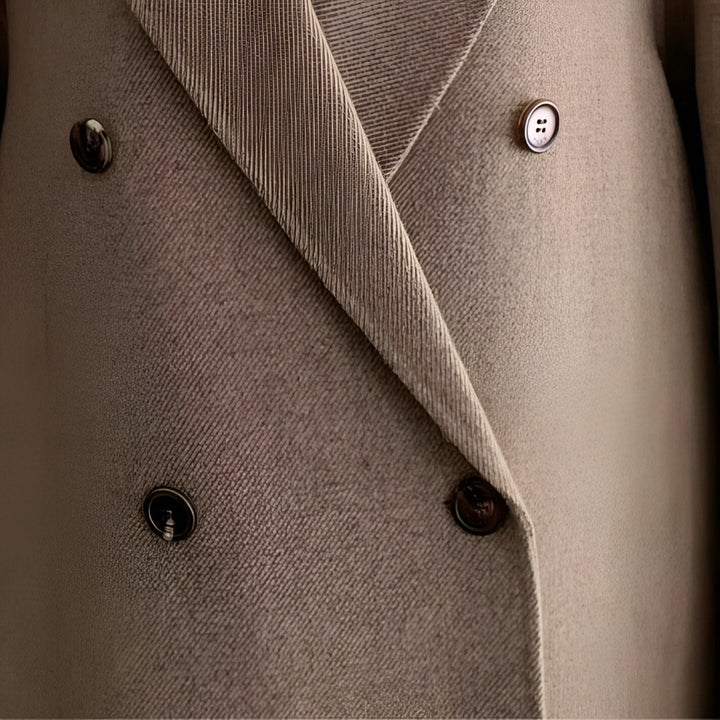 Women’s Long Wool Winter Coat | Elegant Double Breasted Overcoat