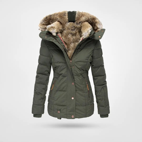 Women's Winter Puffer Jacket | Quilted Hooded Padded Coat