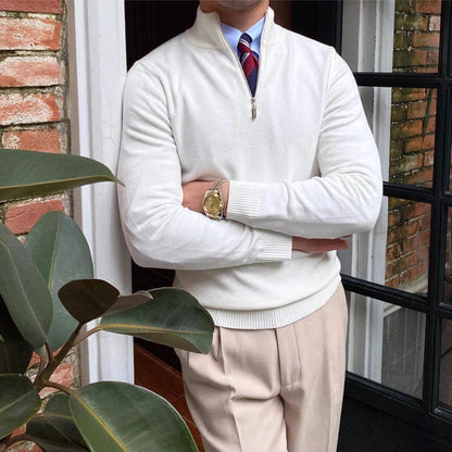 Half Zip Sweater – Soft Knit Blend And Easy Neck Control - Image 3