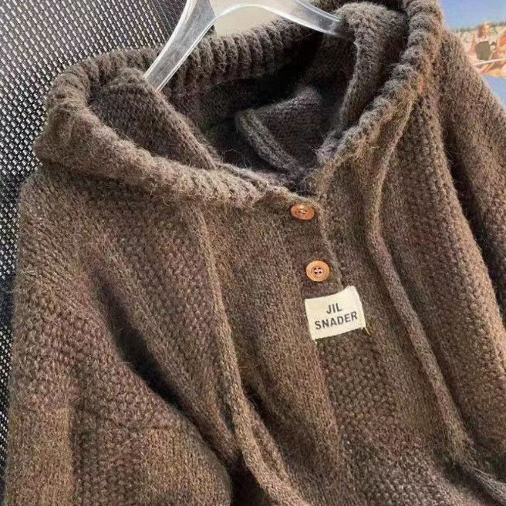 Hooded Tops for Ladies Casual Cotton Knit Long Sleeve Comfort 2