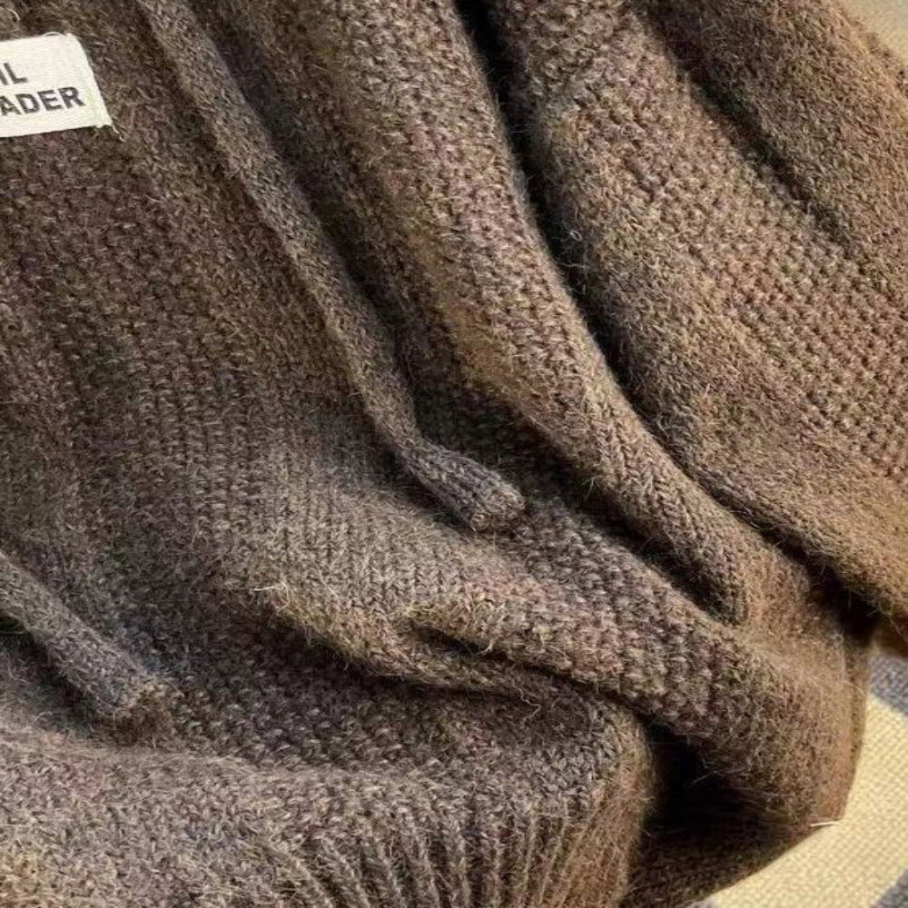 Hooded Tops for Ladies Casual Cotton Knit Long Sleeve Comfort 3