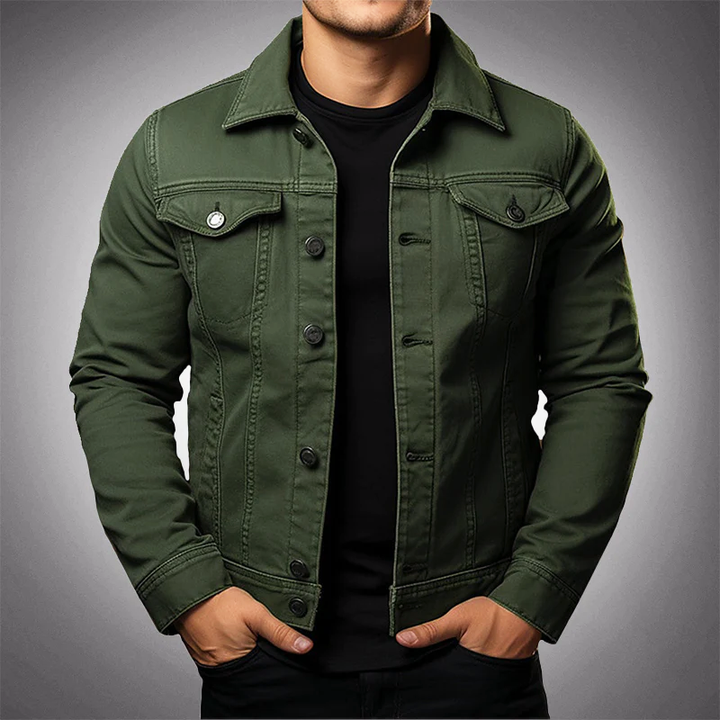 Men's Winter Slim Denim Jacket | Casual Button Down
