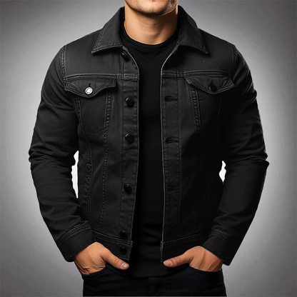 Men's Winter Slim Denim Jacket | Casual Button Down