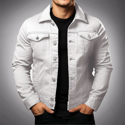 Men's Winter Slim Denim Jacket | Casual Button Down