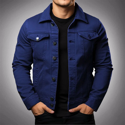 Men's Winter Slim Denim Jacket | Casual Button Down