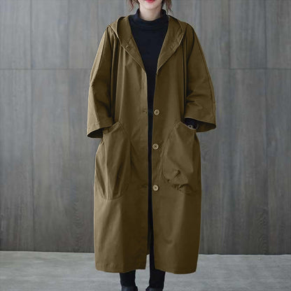Women's Oversized Casual Hooded Coat Loose Fit
