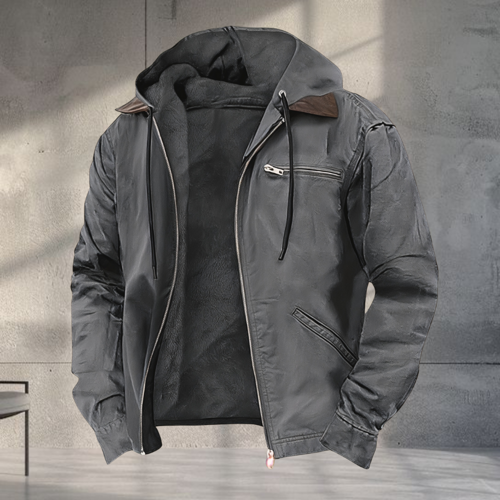 Men’s Warm Hooded Fleece Lined Jacket Zip Up Casual