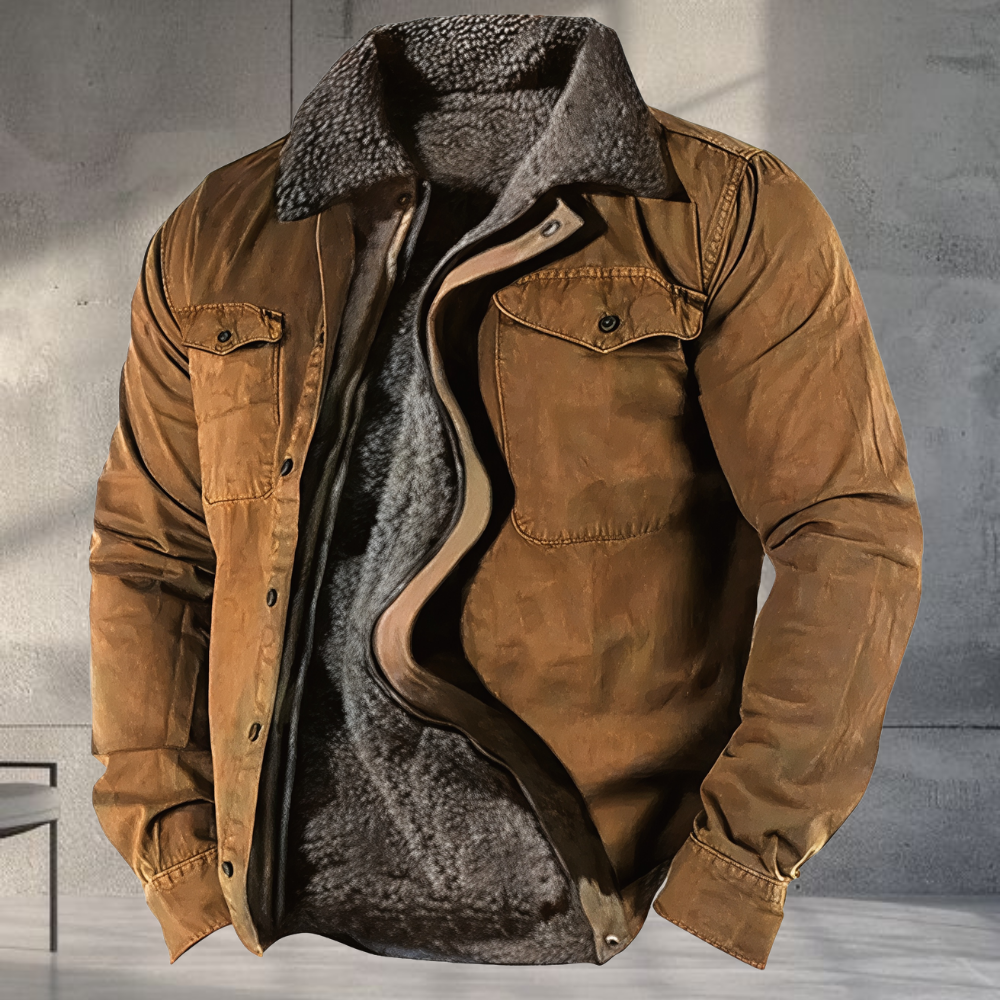 Men’s Warm Winter Sherpa Jacket Insulated Fleece Lined