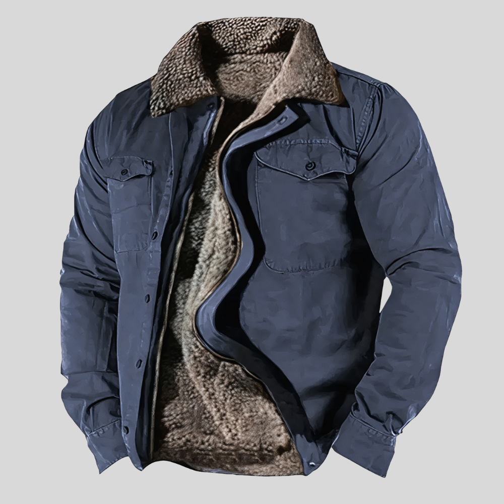 Men’s Warm Winter Sherpa Jacket Insulated Fleece Lined