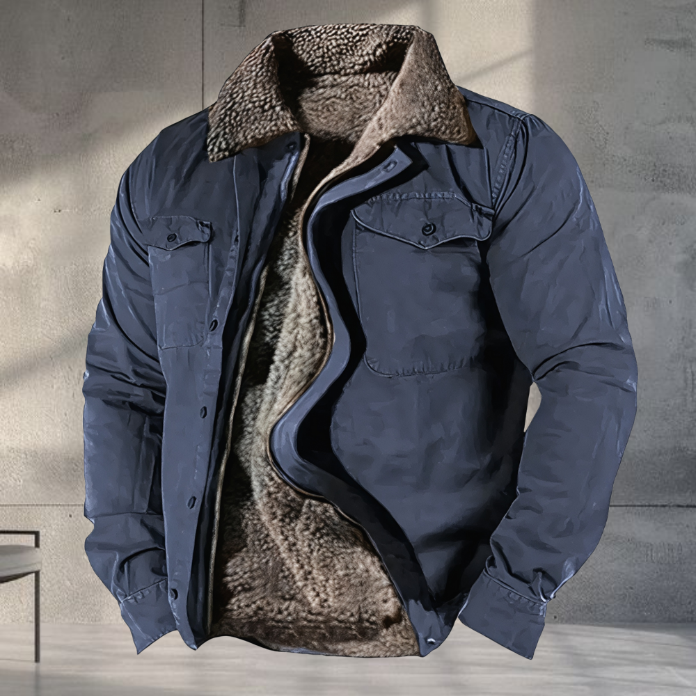 Men’s Warm Winter Sherpa Jacket Insulated Fleece Lined