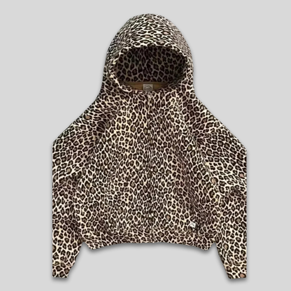 Men’s Distressed Graphic Hoodie Streetwear Patchwork