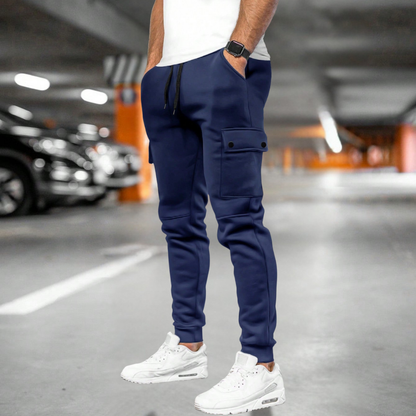 Men’s Casual Slim Fit Joggers Cargo Pockets Tapered Leg