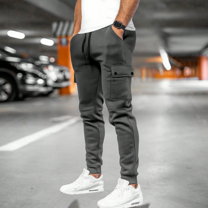Men’s Casual Slim Fit Joggers Cargo Pockets Tapered Leg