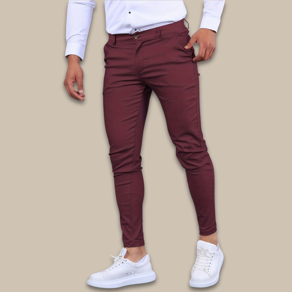 Men’s Slim Fit Casual Chinos Stretch Tapered