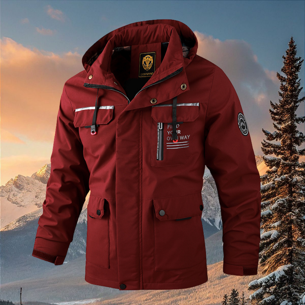 Men’s Warm Waterproof Winter Jacket Windproof Hooded