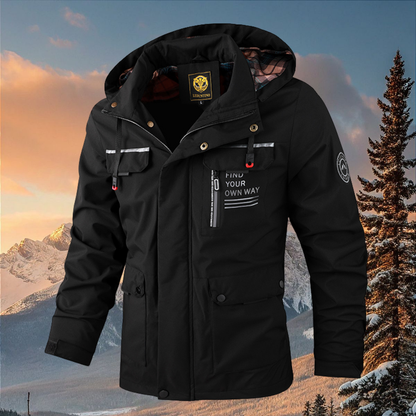 Men’s Warm Waterproof Winter Jacket Windproof Hooded