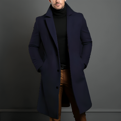 Men's Slim Fit Winter Overcoat Classic Tailored Style