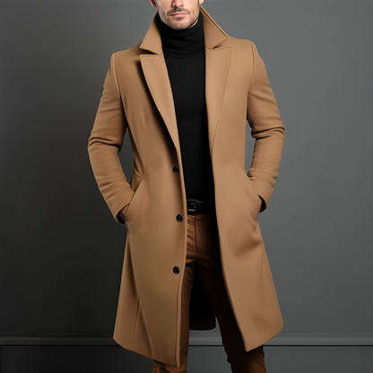 Men's Slim Fit Winter Overcoat Classic Tailored Style