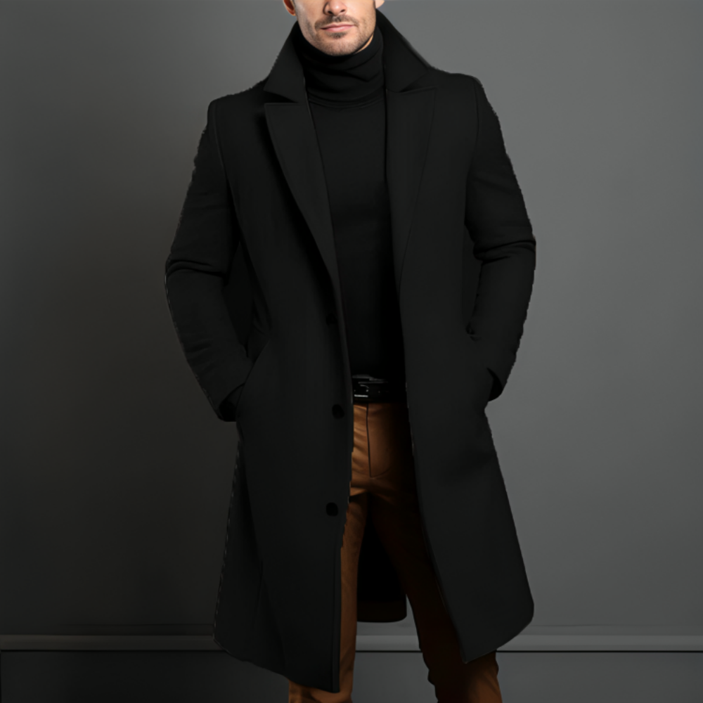 Men's Slim Fit Winter Overcoat Classic Tailored Style