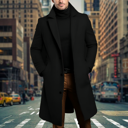 Men's Slim Fit Winter Overcoat Classic Tailored Style