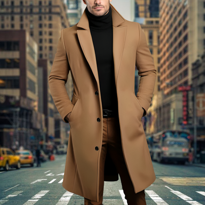 Men's Slim Fit Winter Overcoat Classic Tailored Style