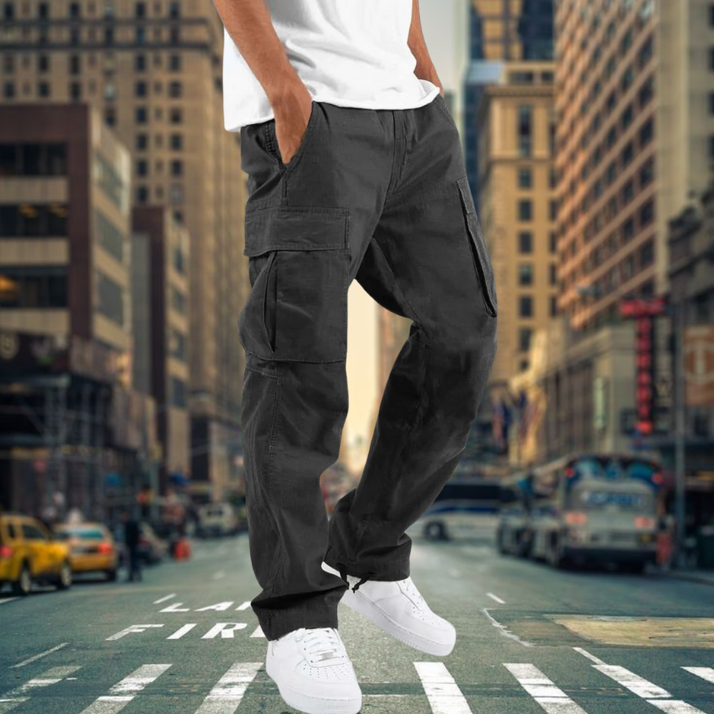 Men’s Baggy Streetwear Cargo Pants Loose Fit Straight Leg