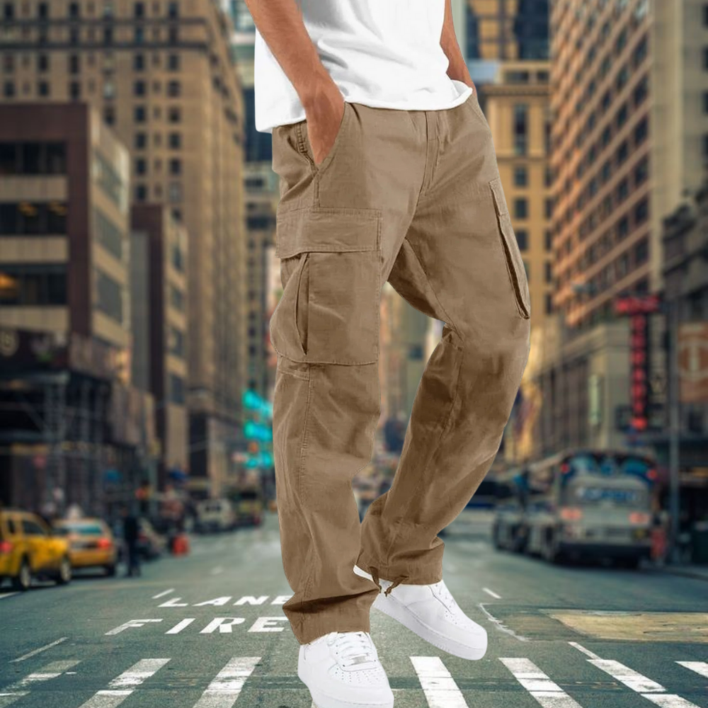 Men’s Baggy Streetwear Cargo Pants Loose Fit Straight Leg