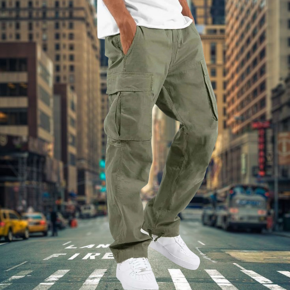 Men’s Baggy Streetwear Cargo Pants Loose Fit Straight Leg
