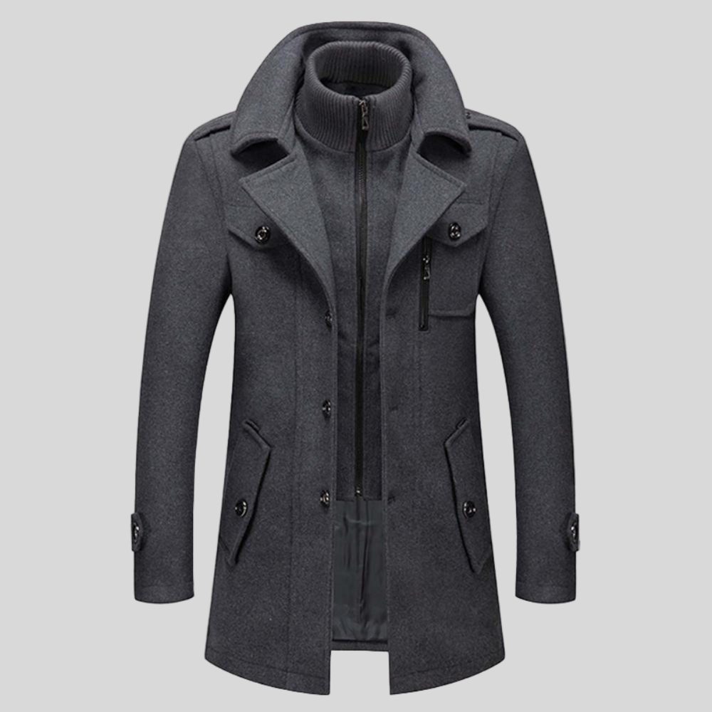Men's Coat Lightweight Warm Stylish Winter Outerwear Long Sleeve 3