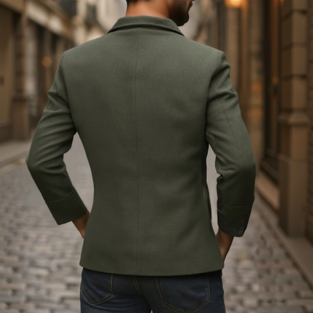 Men's Coat Vintage Corduroy Slim Fit Stand Collar Short Jacket 1